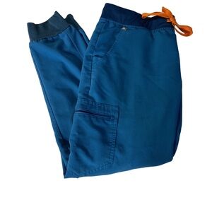 FIGGS Blue Jogger Scrub Pants Large